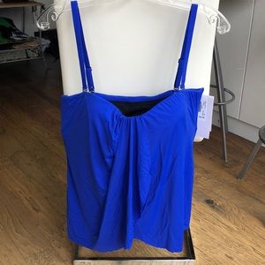 2 piece swimsuit, tankini cobalt blue